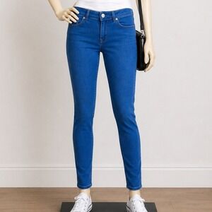 Express Womens Jeans Blue Slim Fit Colored Denim Stretch 2